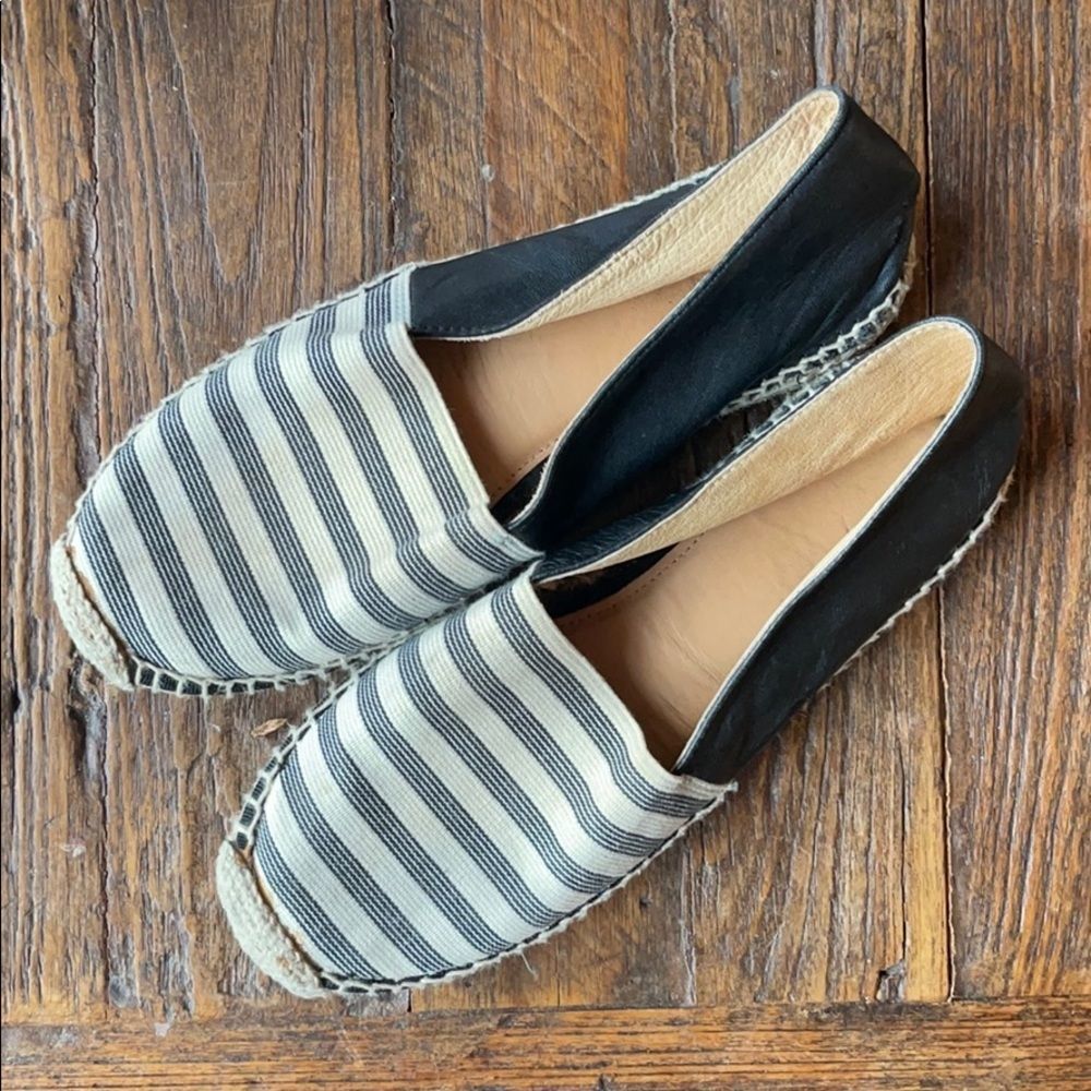 Striped Navy Blue and Cream Espadrilles 🏝 🛥
